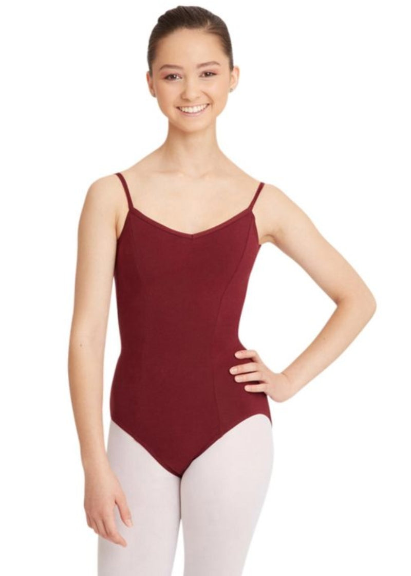 ON SALE Capezio Classics Cotton Princess Seam Camisole Leotard (Burgundy)