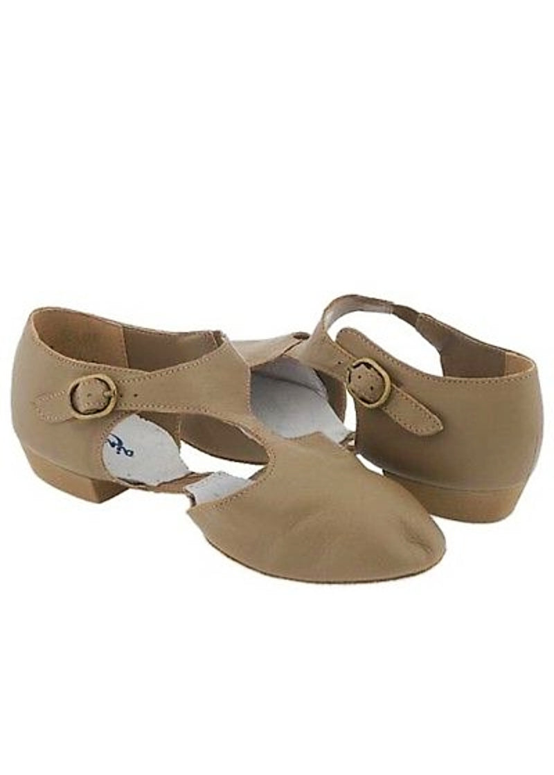 Capezio 321C-CAR Pedini Leather Dance Shoe in Caramel (a light tan skin tone color)