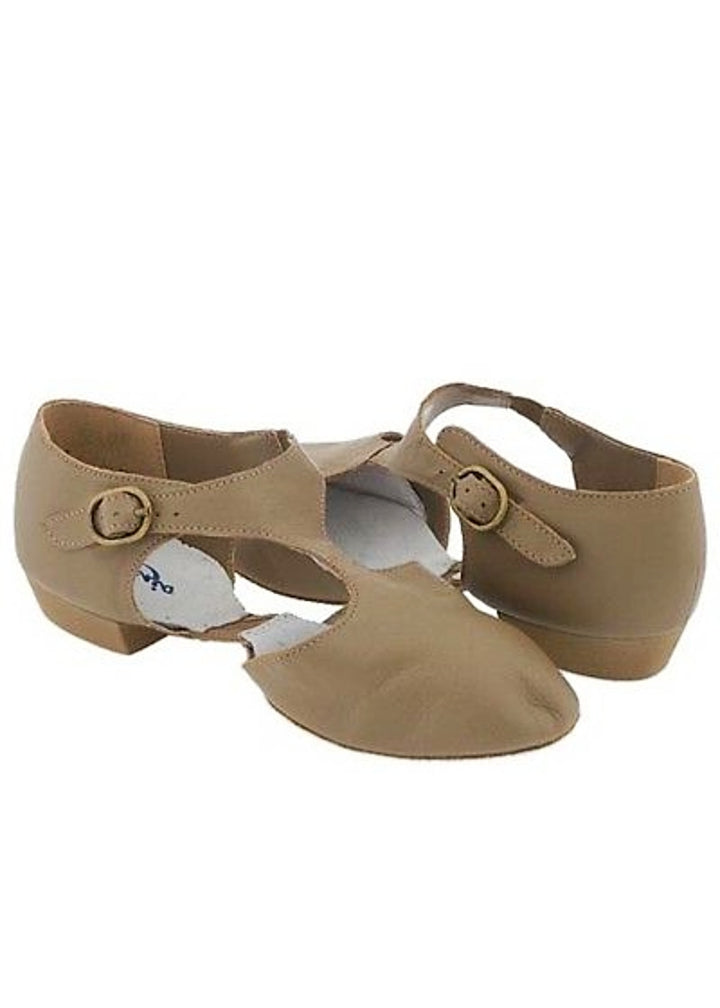 Capezio 321C-CAR Pedini Leather Dance Shoe in Caramel (a light tan skin tone color)