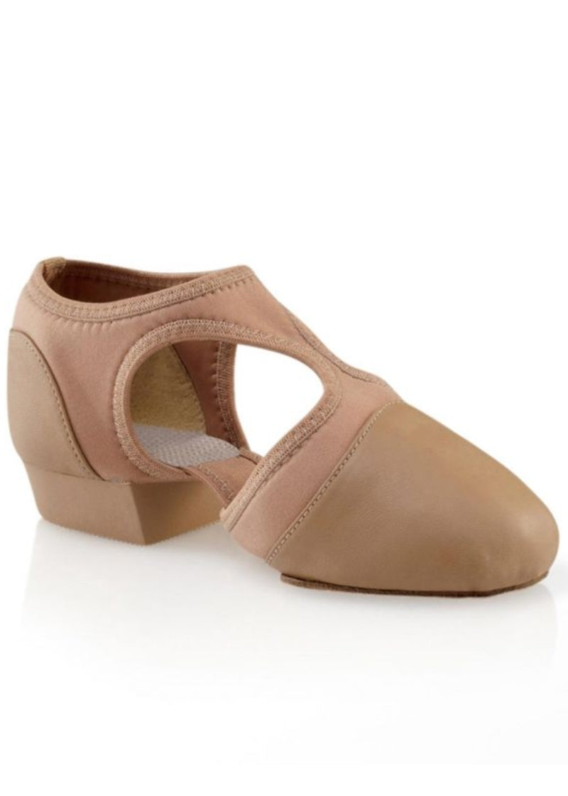 Capezio PP323-CAR Pedini Femme Leather Dance Shoe in Caramel (a light tan skin tone color)