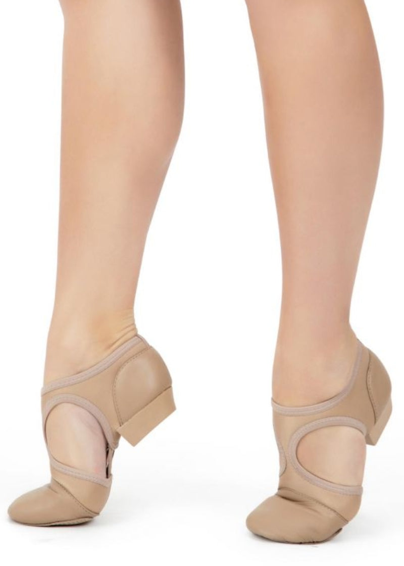 Capezio PP323-CAR Pedini® Femme Leather Dance Shoe in Caramel (a light tan skin tone color)
