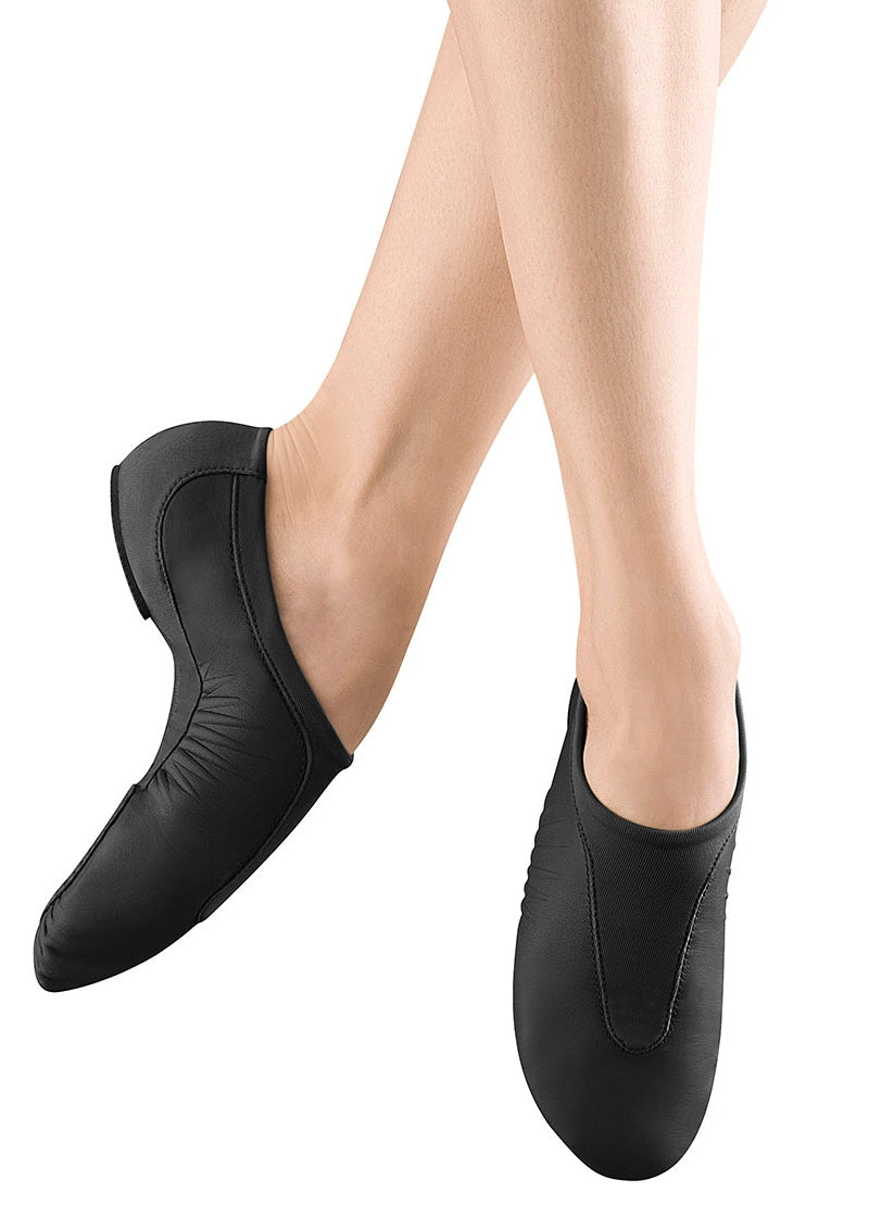 Pulse Leather Slip-On Jazz Shoe (Black)