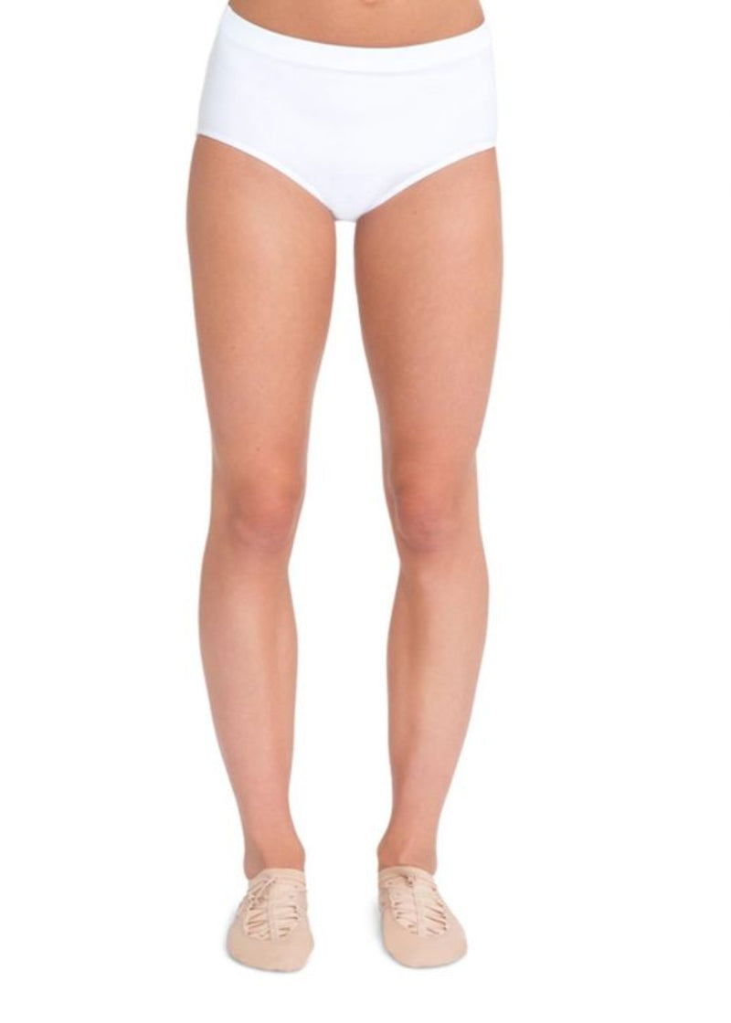 Capezio TB111C-WHT Girls' Team Basics Dance Brief in White