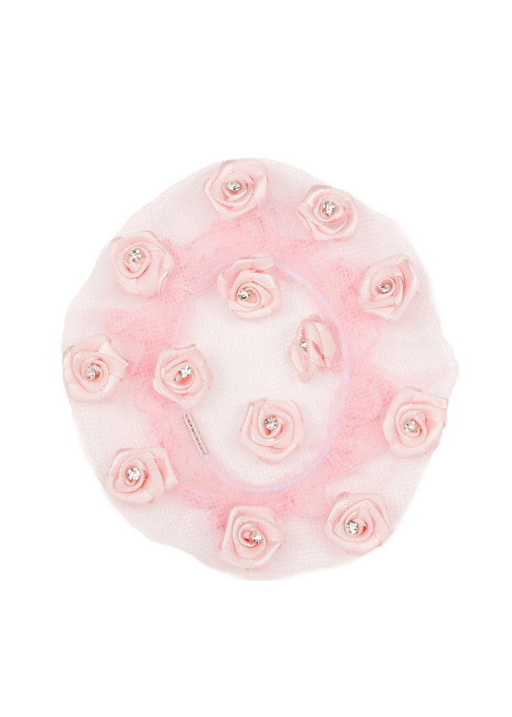 Satin/Rhinestone Rosette Bun Cover