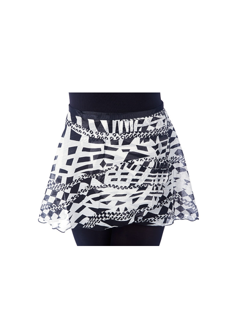 ON SALE Black/White Shimmer Wrap Skirt (14" Hem)