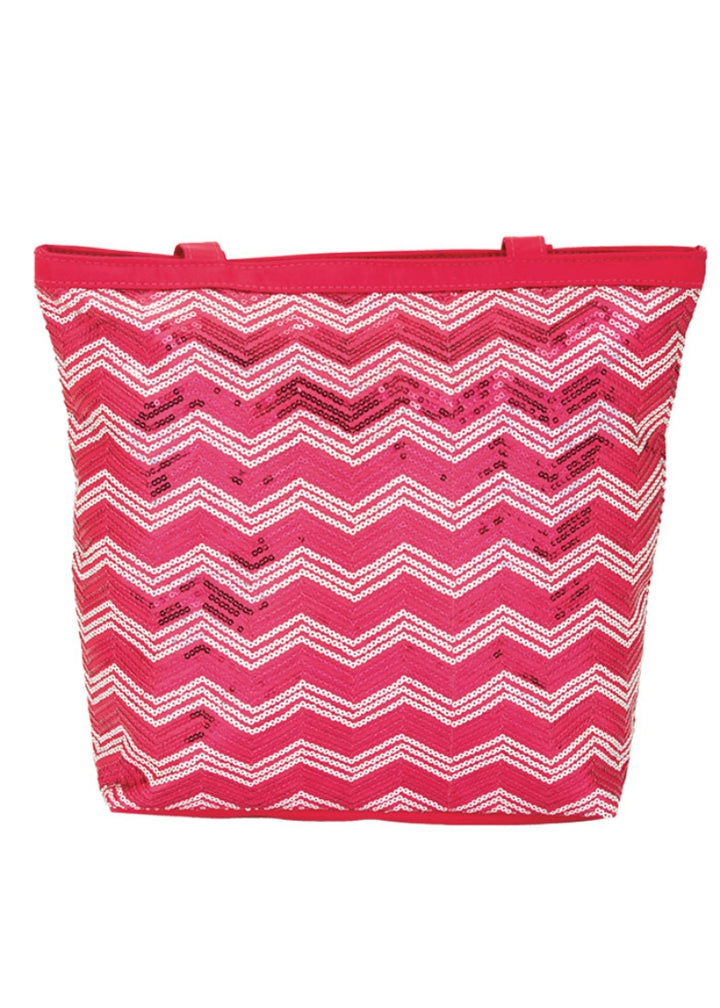 Chevron Sequin Tote Bag