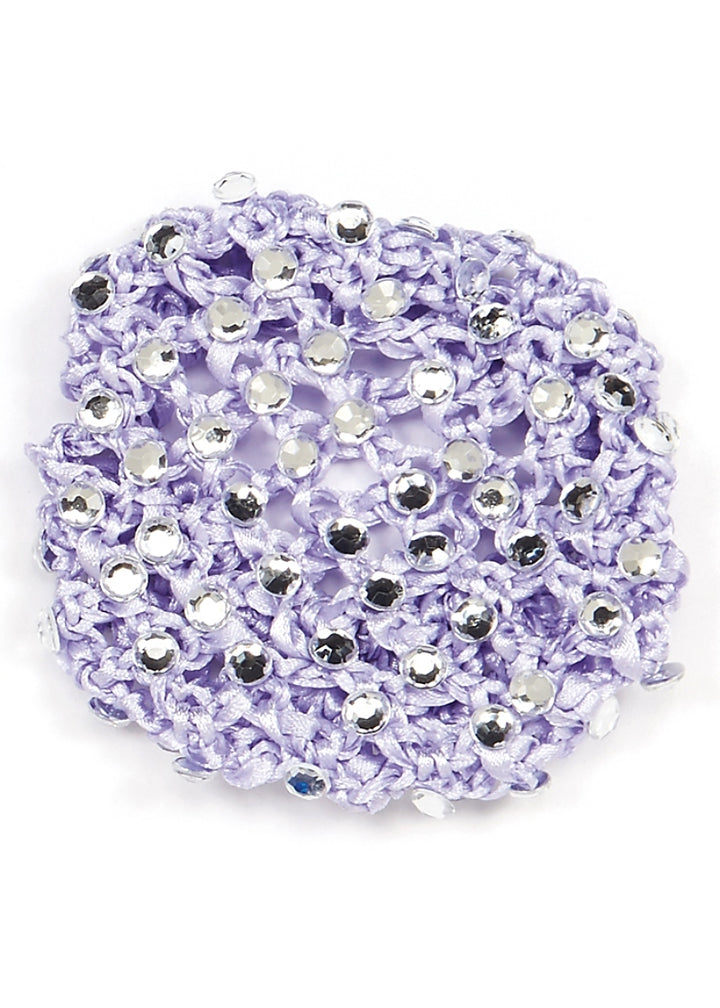 Satin Rhinestone Bun Cover