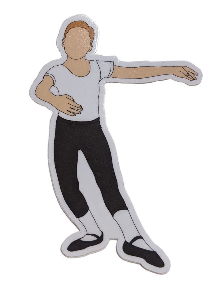 Male Ballet Dancer Vinyl Sticker