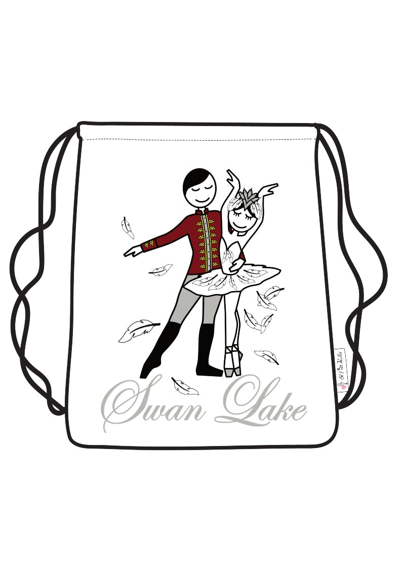 ON SALE Swan Lake Pas de Deux Drawstring Backpack