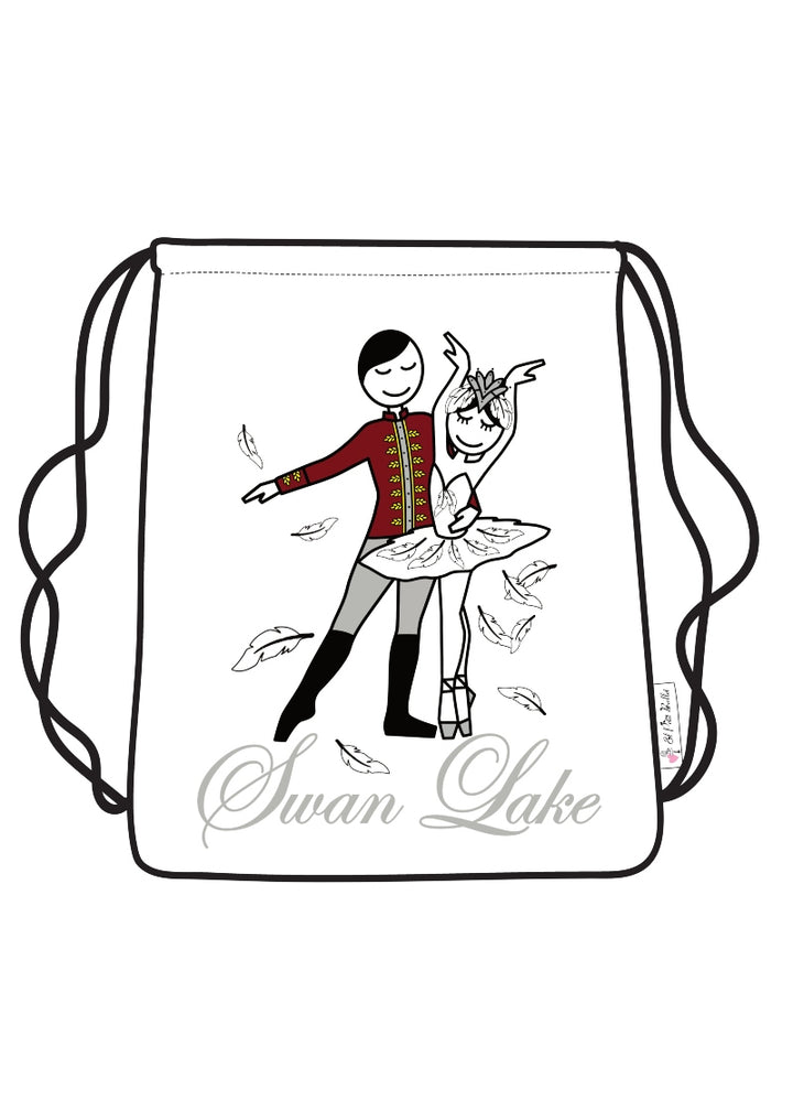 ON SALE Swan Lake Pas de Deux Drawstring Backpack