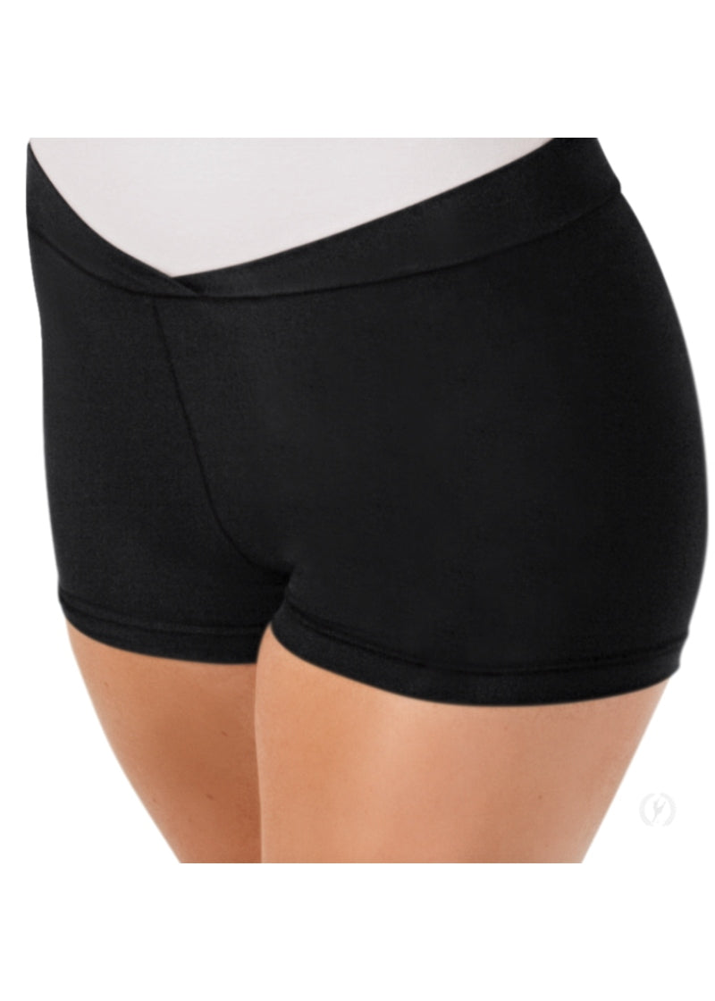 Eurotard V-Front Booty Shorts (Black)