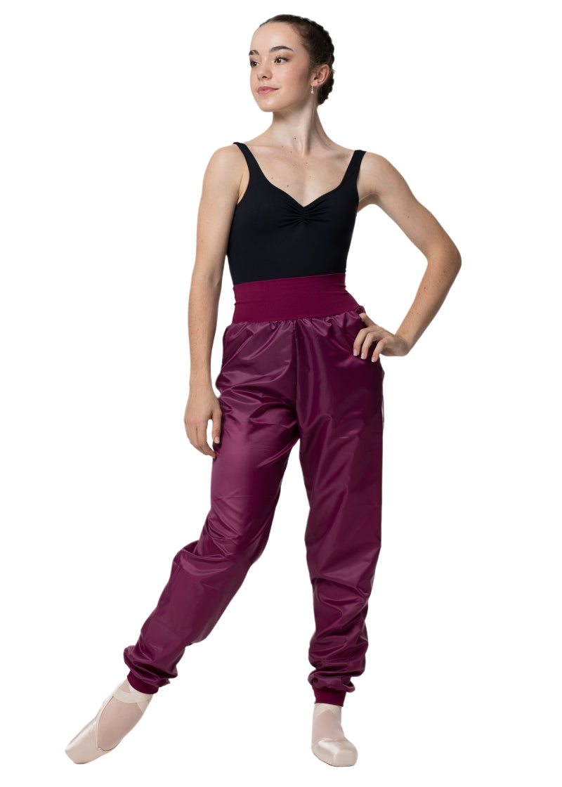Intermezzo High Waist Ripstop Pants (Garnet)