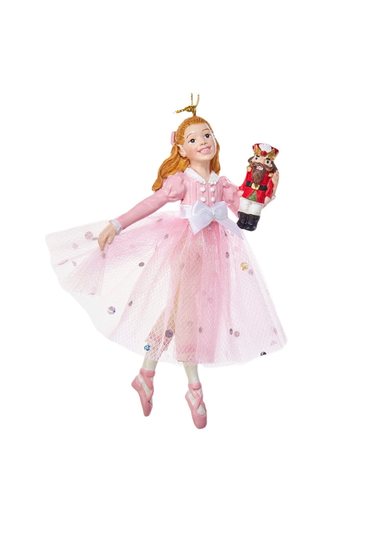 Pink Clara Ballerina Ornament (5")