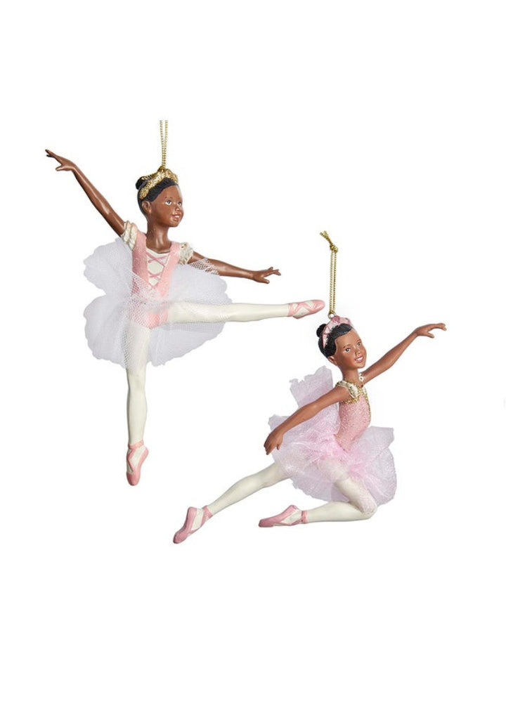 Ballerina in Pink/White Tutu Ornament (6.5")