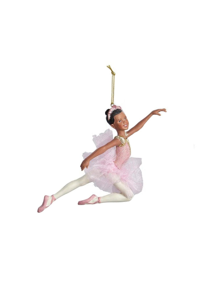 Ballerina in Pink/White Tutu Ornament (6.5")