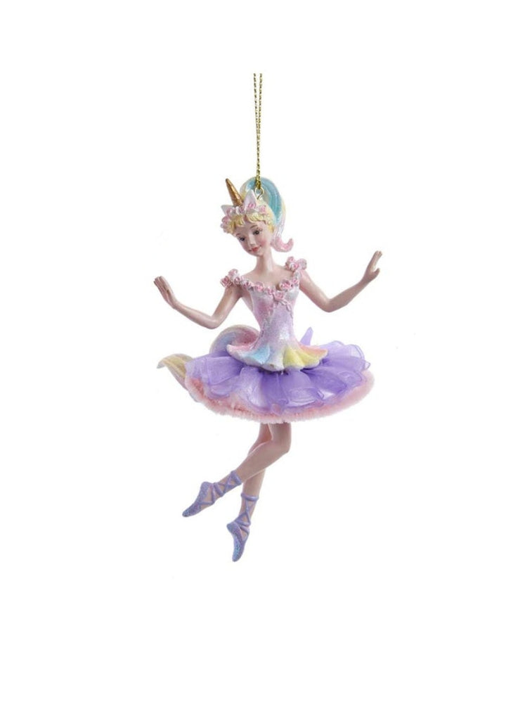 Unicorn Ballerina Ornament (5.25")