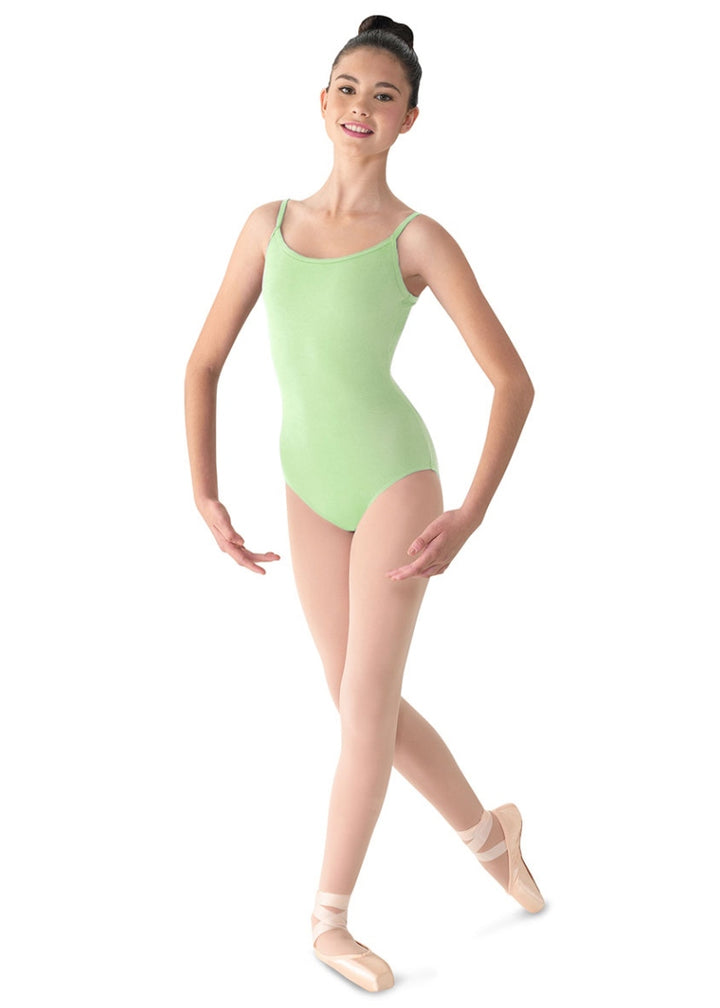 Mirella M201L-SEF Women's Classic Cotton Camisole Leotard in Seafoam Green