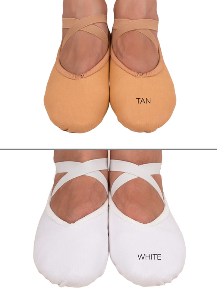 Tempo Split-Sole Canvas Ballet Shoe (Tan)