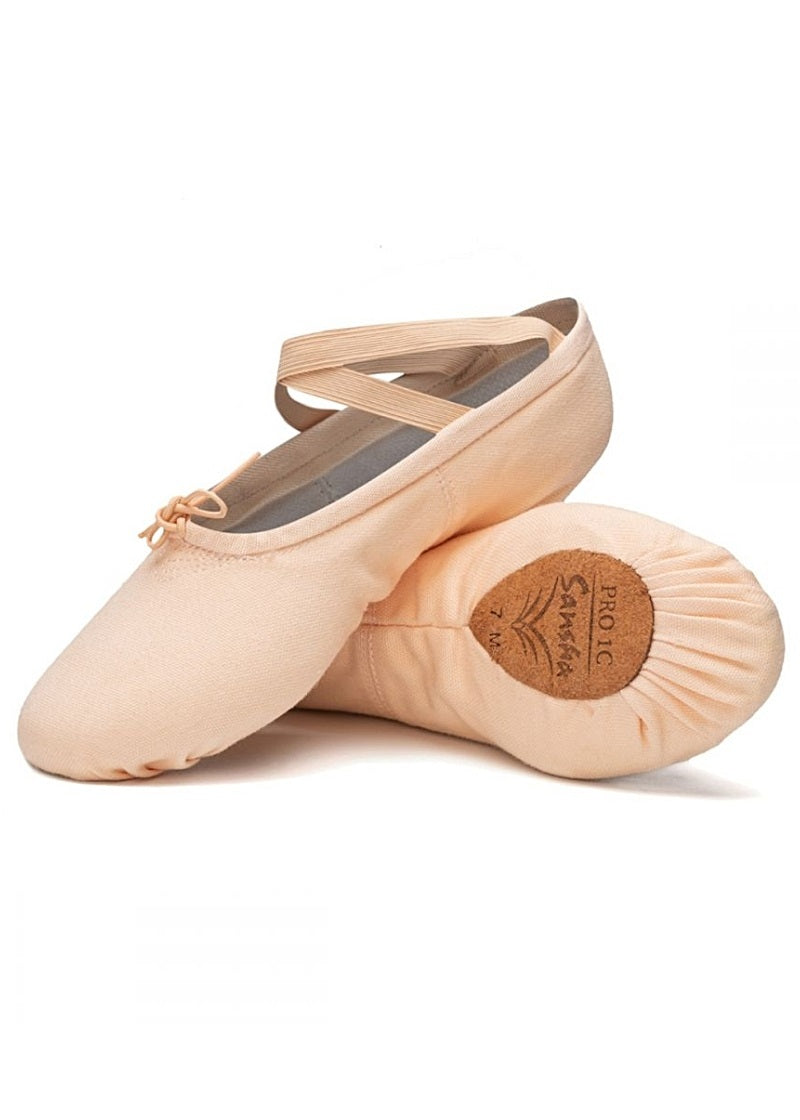 ON SALE Pro 1C Split-Sole Canvas Ballet Shoe (Pink) – Allegro