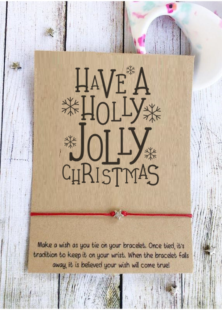 Have A Holly Jolly Christmas Wish Bracelet