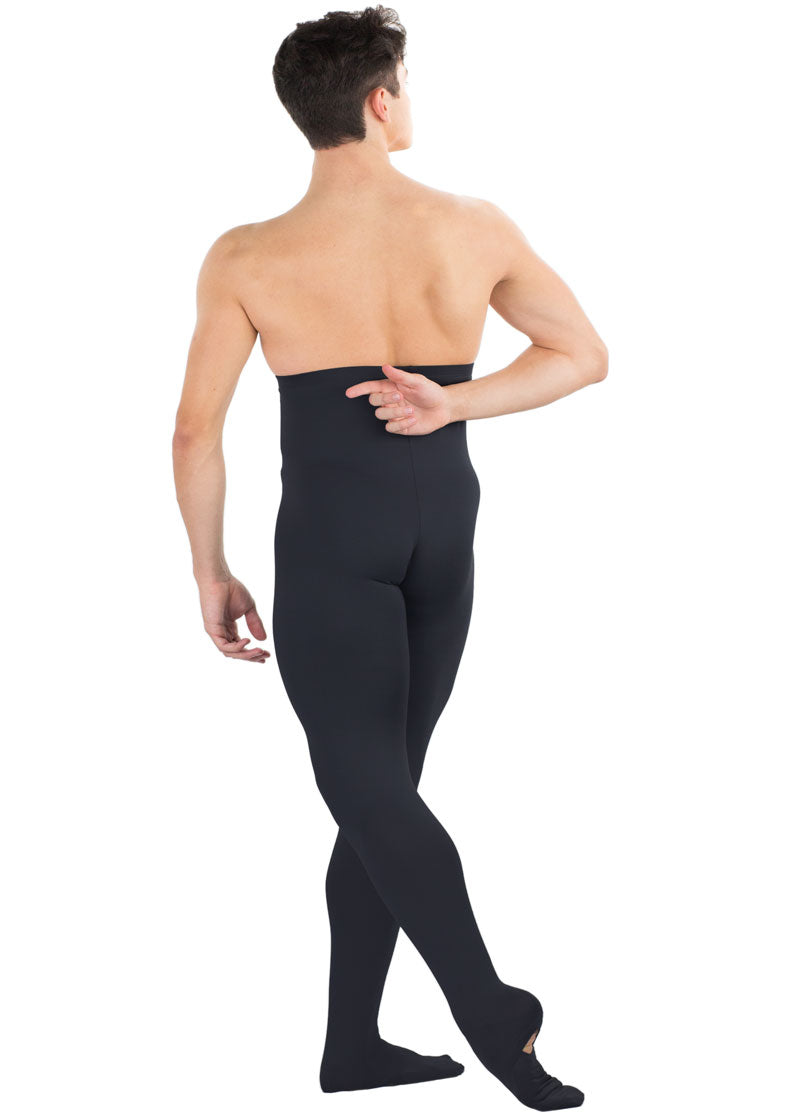 Ballet Rosa Alu men's high waisted tights in black