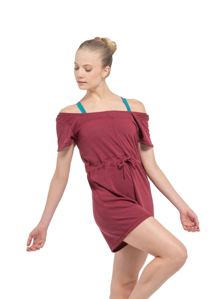 Ballet Rosa Anice short-sleeve romper in red