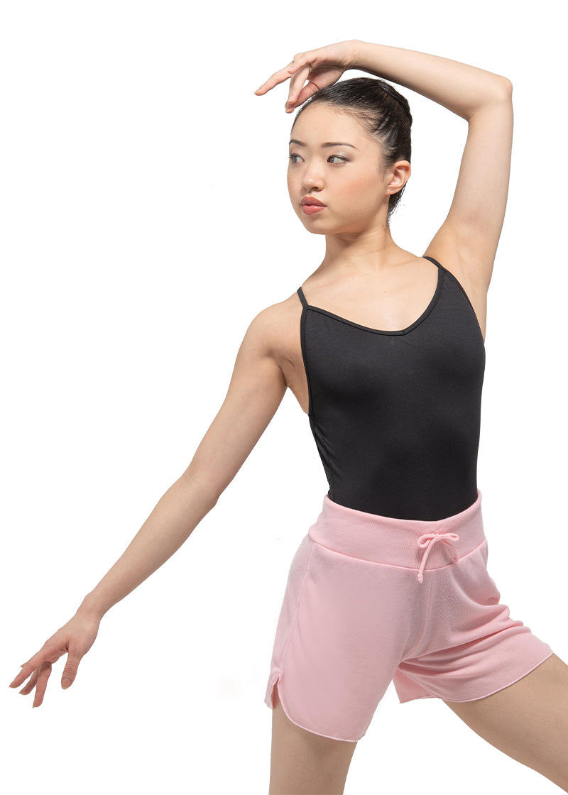 Ballet Rosa pink warm up shorts with drawstring