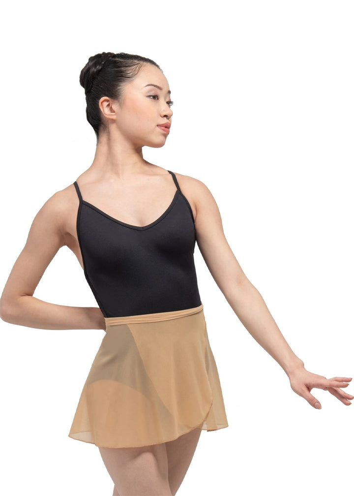 Ballet Rosa mesh wrap skirt in beige