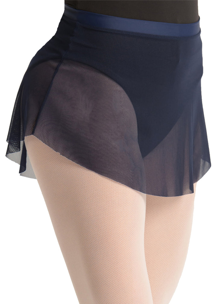 Ballet Rosa mesh pull-on skirt in navy