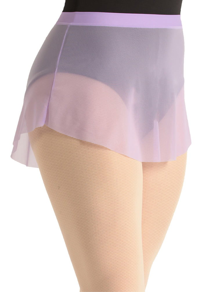 Ballet Rosa mesh pull-on skirt in lavender