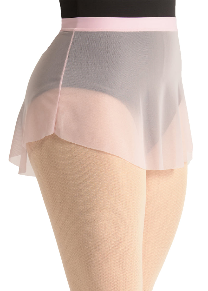 Ballet Rosa mesh pull-on skirt in light pink