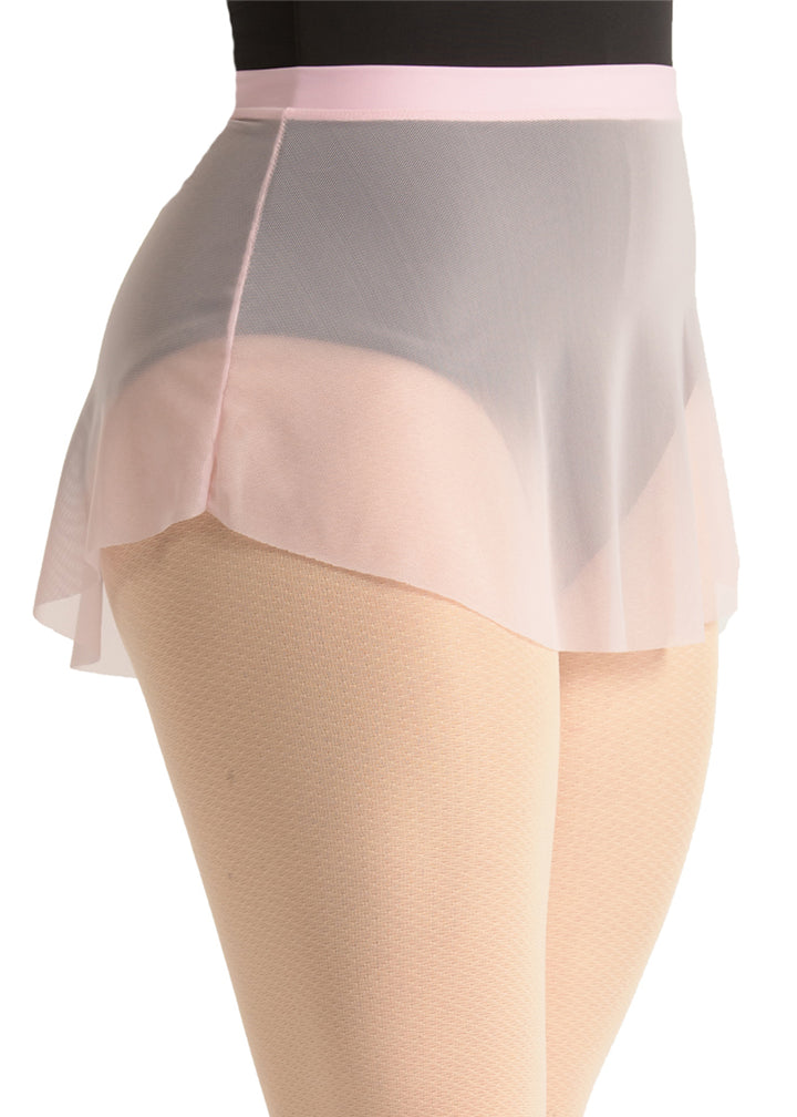 Ballet Rosa mesh pull-on skirt in light pink