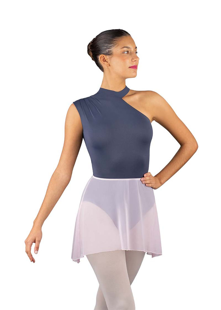 Ballet Rosa women's Erika mesh pull-on skirt in rose pink.