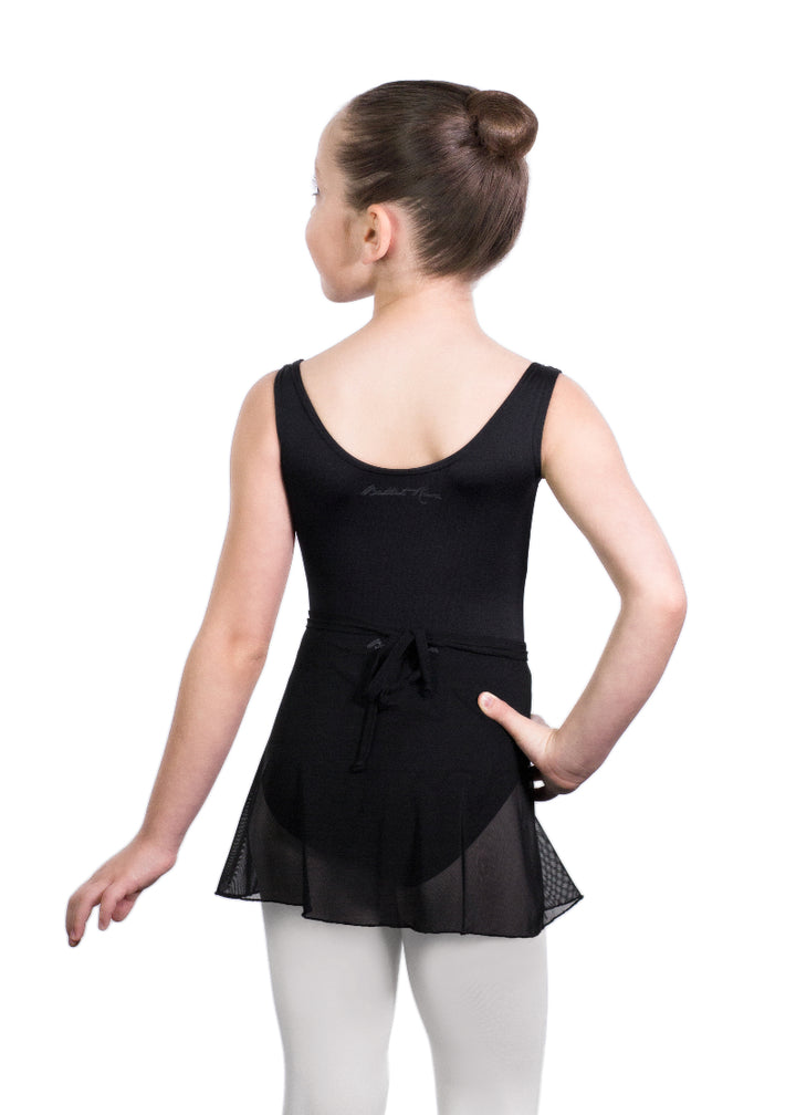 Ballet Rosa mesh wrap skirt in black