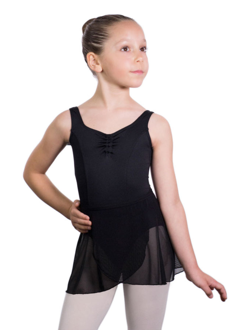 Ballet Rosa mesh wrap skirt in black