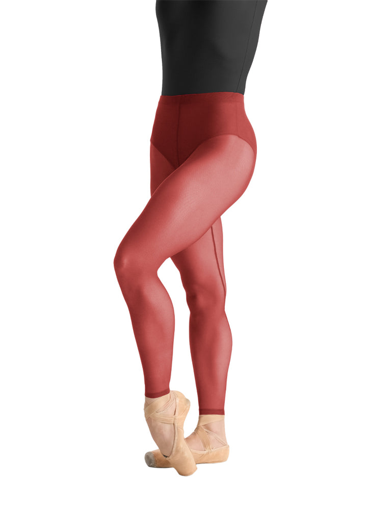 Ballet Rosa girls' Laetitia mesh leggings in red.