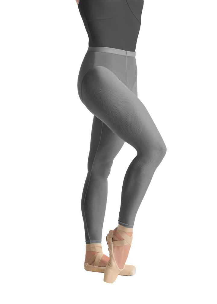 Ballet Rosa girls' Laetitia mesh leggings in gray.