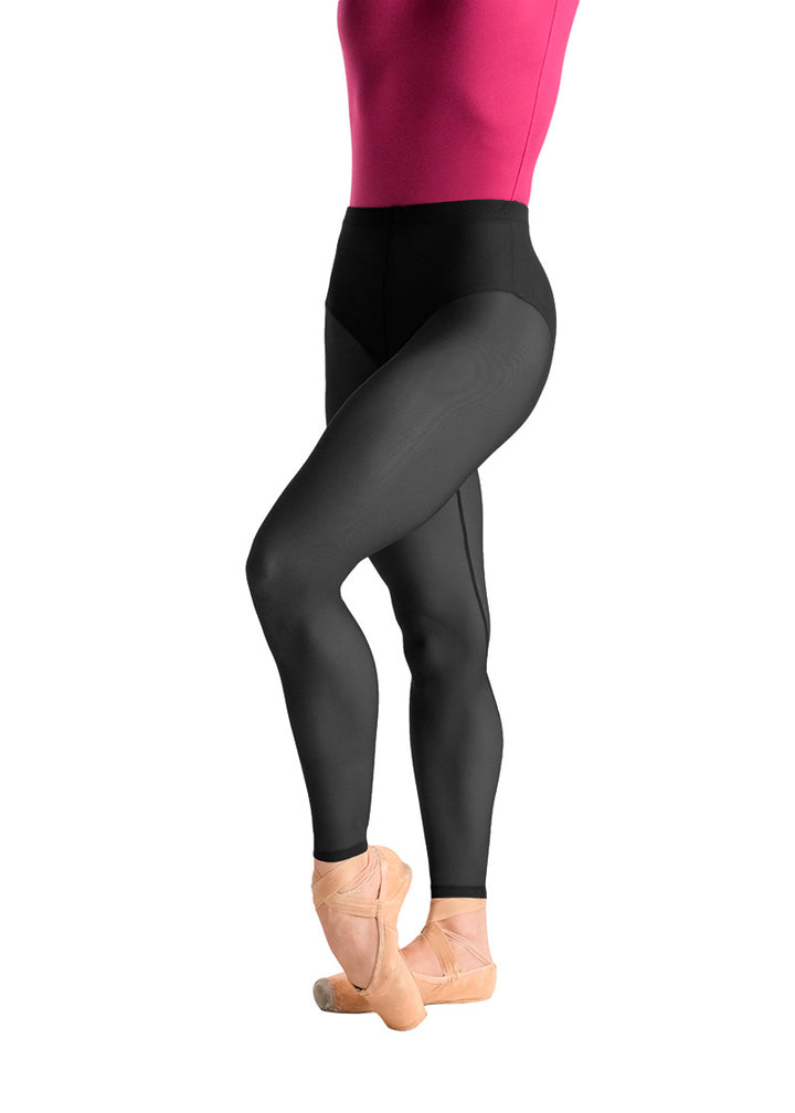 Ballet Rosa girls' Laetitia mesh leggings in black.