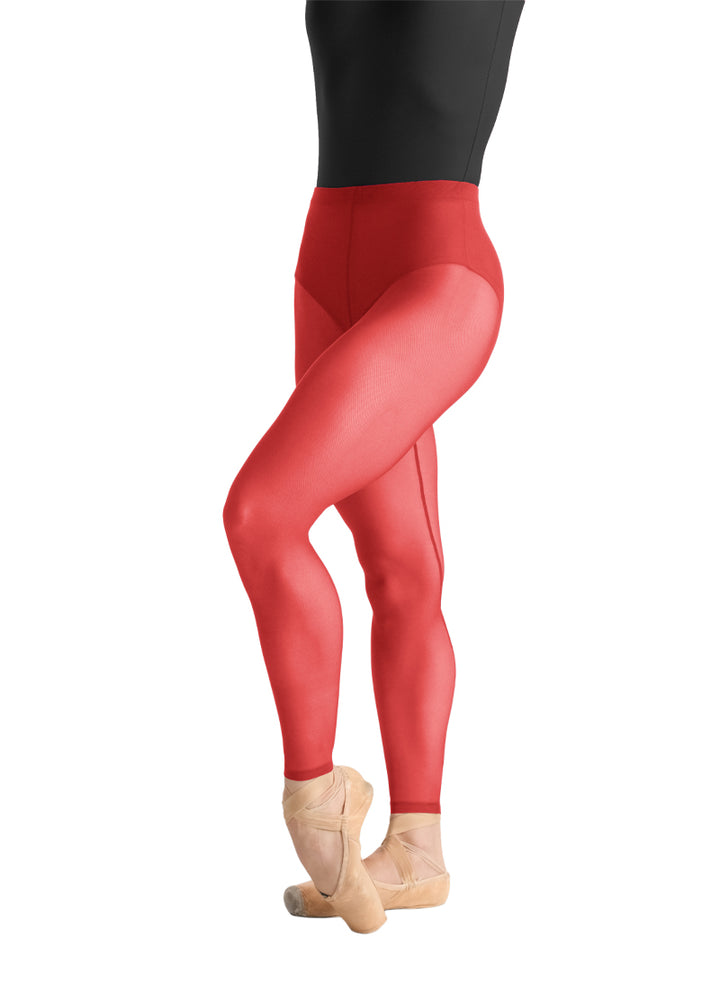 Ballet Rosa girls' Laetitia mesh leggings in red.