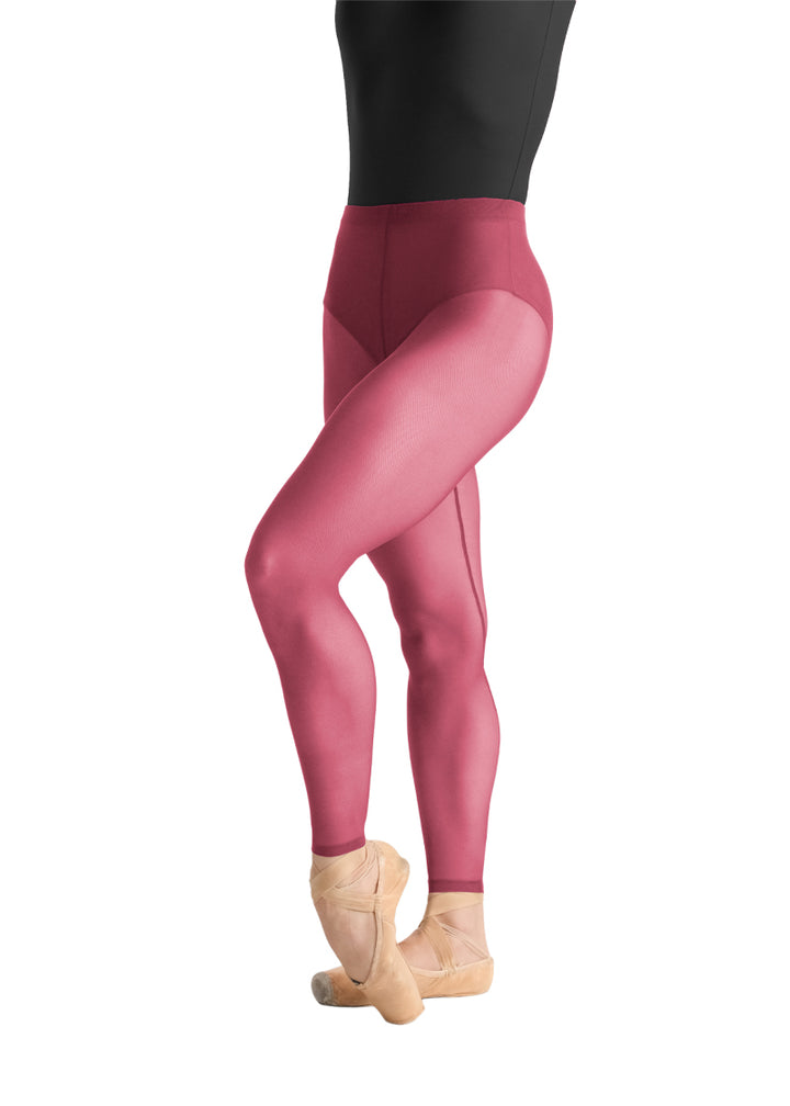 Ballet Rosa girls' Laetitia mesh leggings in red.