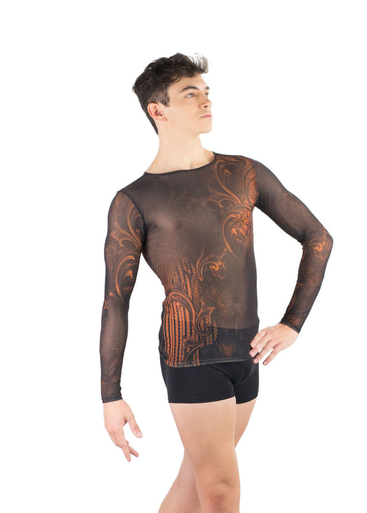 Luca Men's Mesh Long Sleeve Shirt