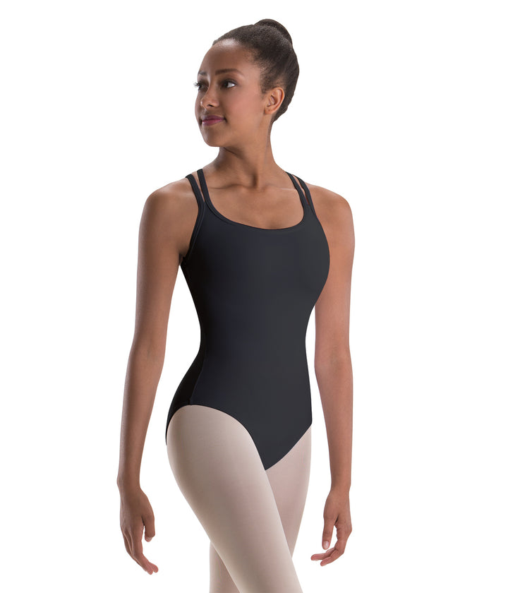 ON SALE 4-Strap Cross-Back Silkskyn Camisole Leotard