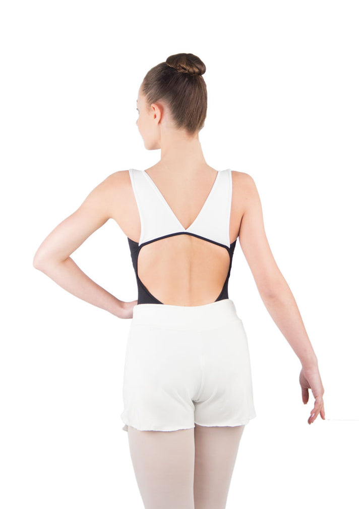 Ballet Rosa women's Nobu shorts in white with drawstring waistband.