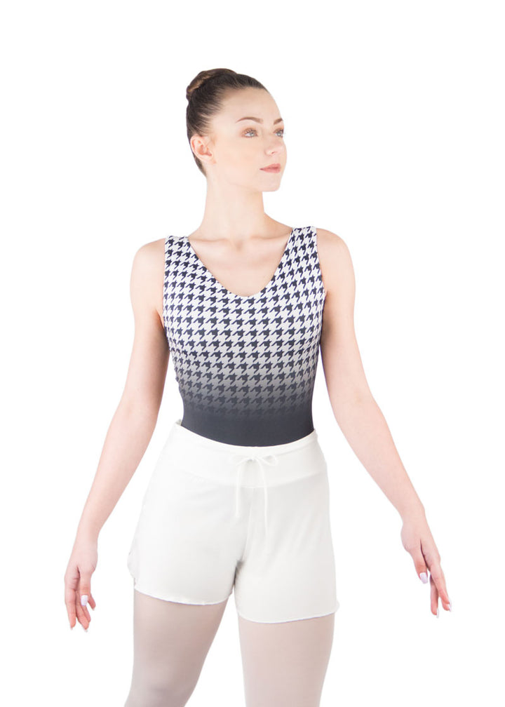 Ballet Rosa women's Nobu shorts in white with drawstring waistband.