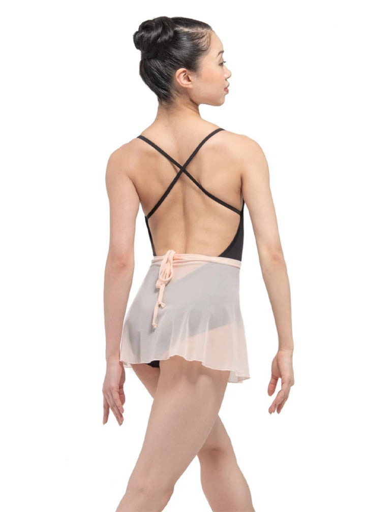 Ballet Rosa mesh wrap skirt in light pink