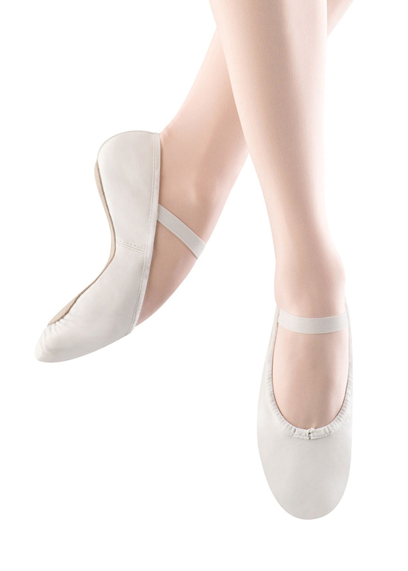 Dansoft Full Sole Leather Ballet Shoes (White)