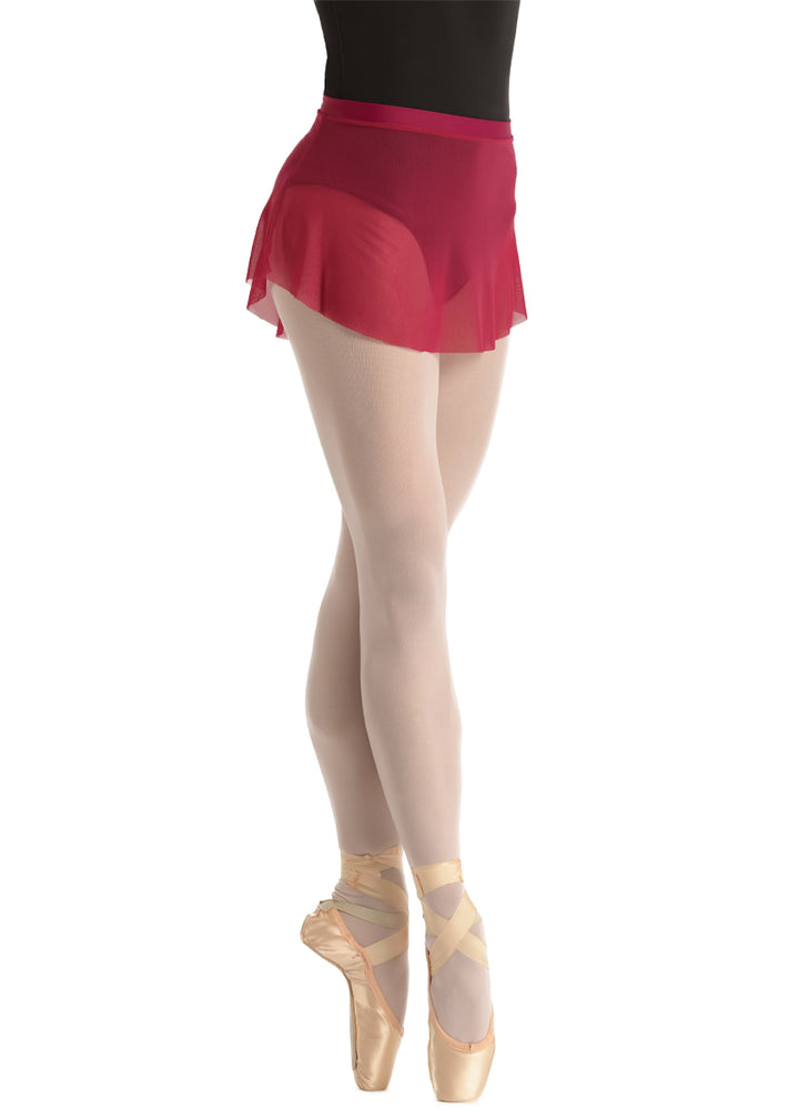 Ballet Rosa mesh pull-on skirt in red