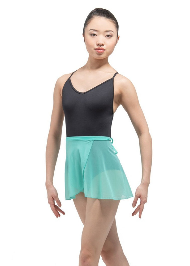 Ballet Rosa mesh wrap skirt in light green