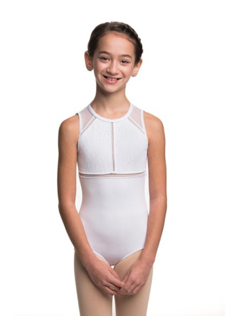 ON SALE Coco Kara Lace Tank Leotard (White)
