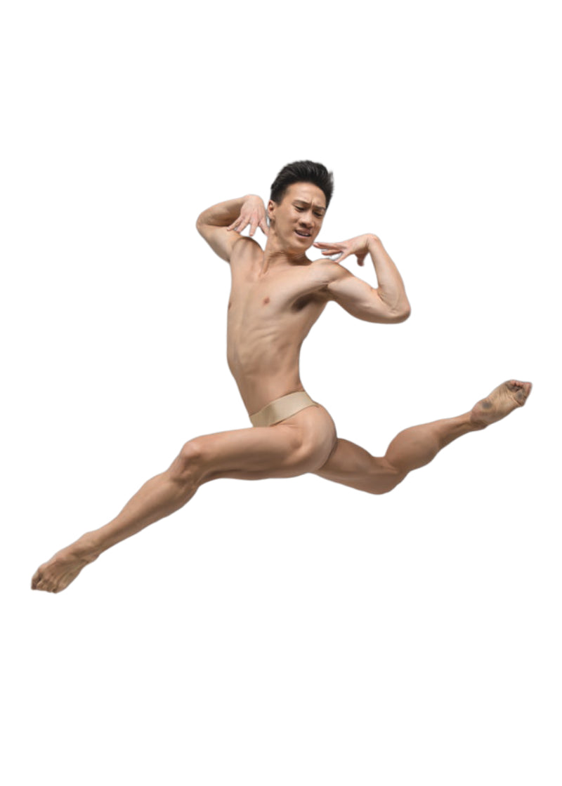 Ballet Rosa mens tan thong dance belt